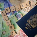 frugal flyer scrabble letters and a canadian passport
